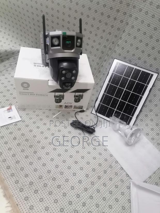 ( 2mp V380 Pro 4G) Dual Lens Solar PTZ Outdoor Camera