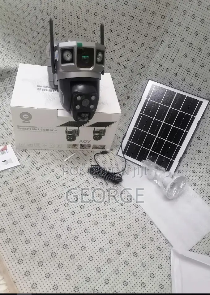 Manageable 4G Sim Dual Lens Solar Panel Camera Outdoor CCT