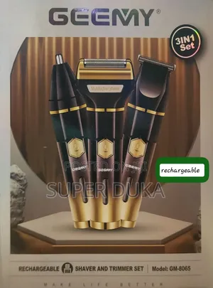 3 in 1rechargeable Geemy Trimmer Set.8065 Nose Shaver