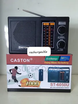 Caston Rechargeable 3 Band Radio.Usb,Fm,Sw,Mw Knob ST-6050 U