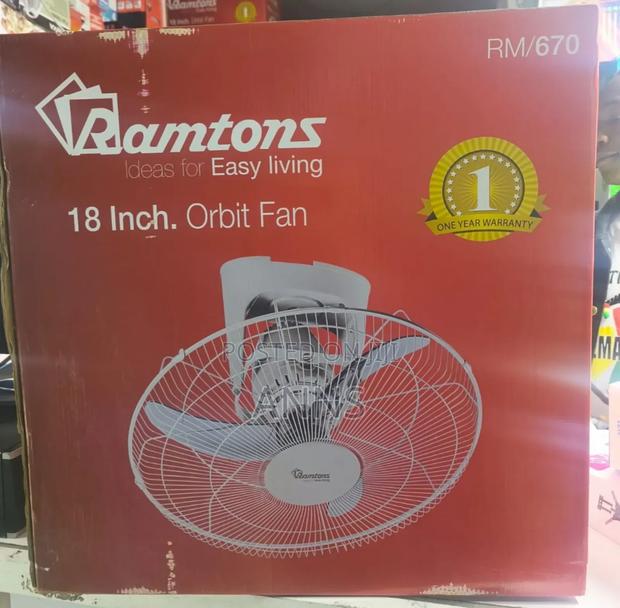 Ramtons Orbit 16" Ceiling Corner Fan - main view