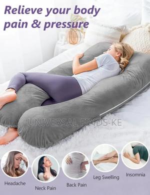 Soft Velvet U Shaped Imported Pregnancy Pillow Better Sleep - thumbnail 2