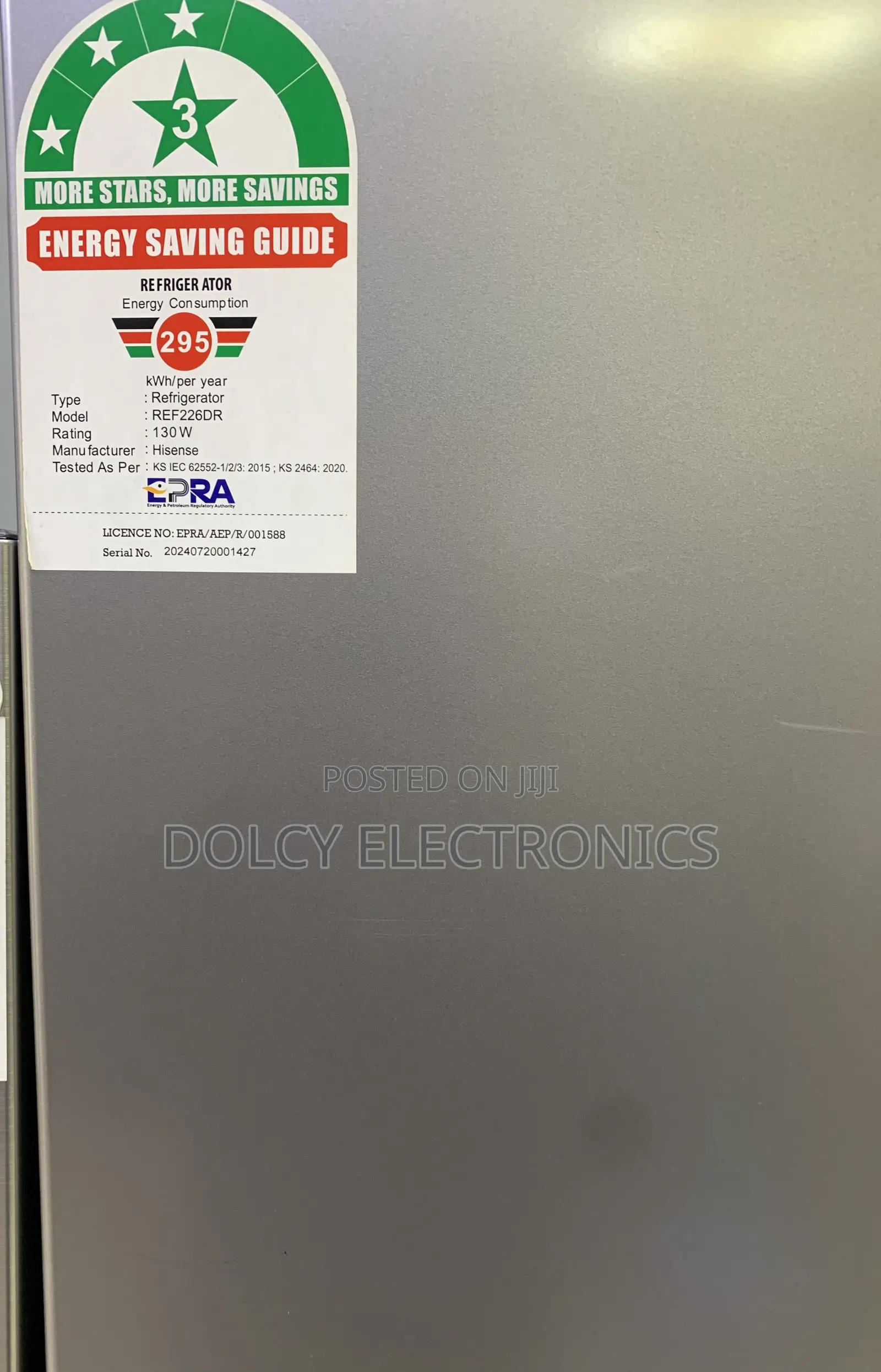 Hisense Fridge 230l Bottom Freezer Silver Ref226dr