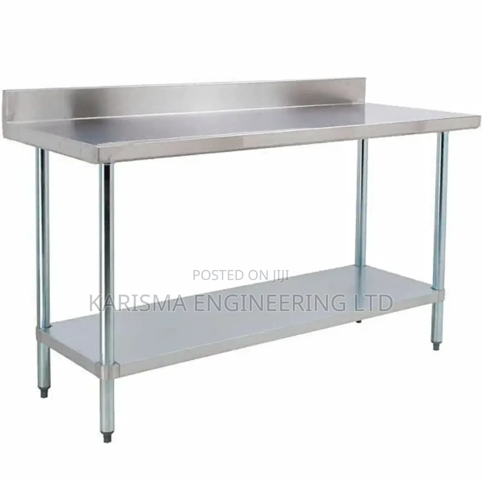 Stainless Steel Work Table With Backsplash