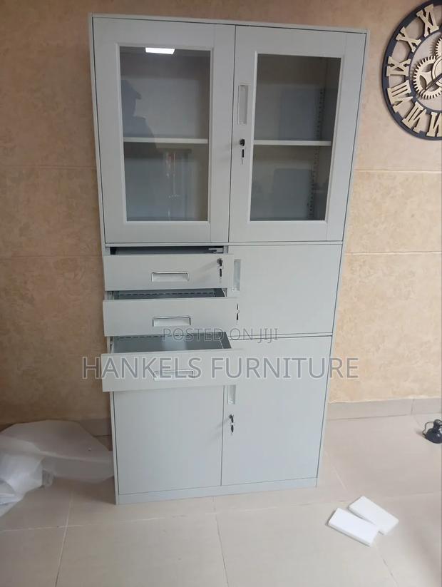 Steel Metallic Office Cabinet With Safe - thumbnail 2