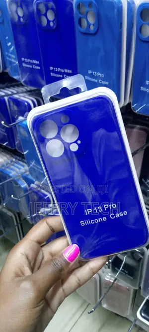 Blue Liquid Silicone Case Compatible With iPhone 13 Pro