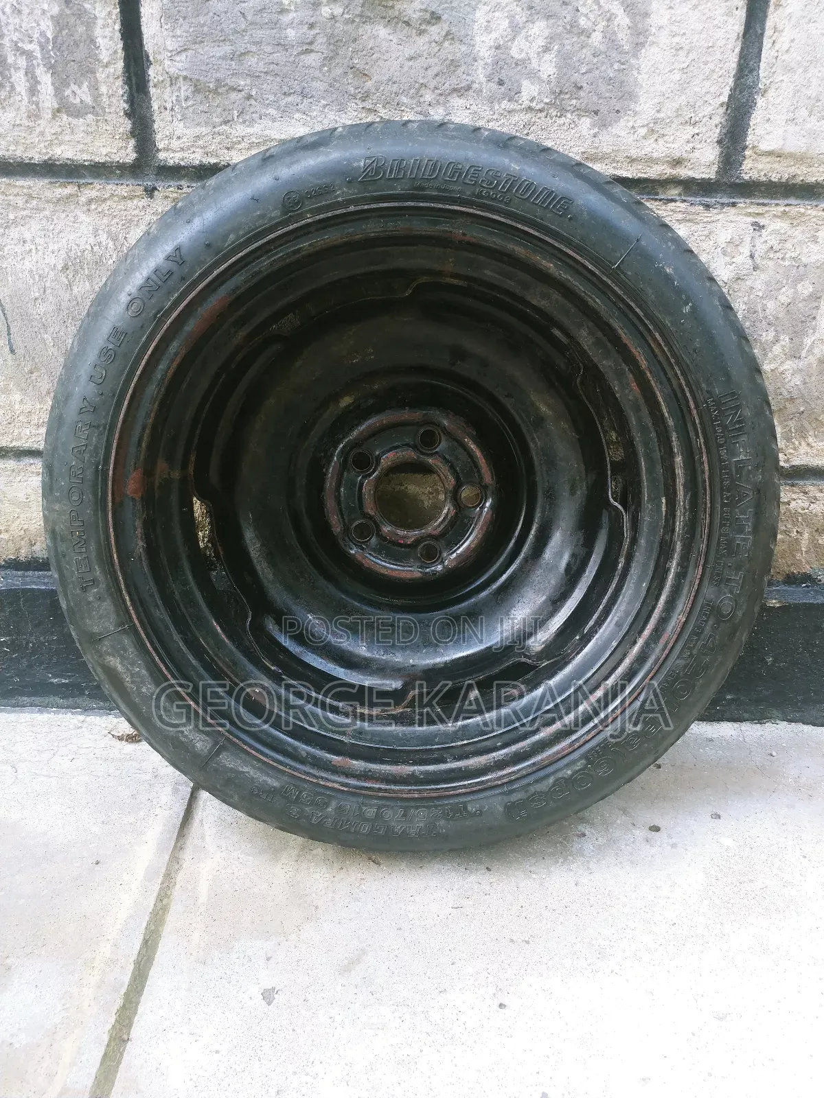 T125/70/D15 95m Donut Tyre Spare Wheel (5 Holes) Bridgestone