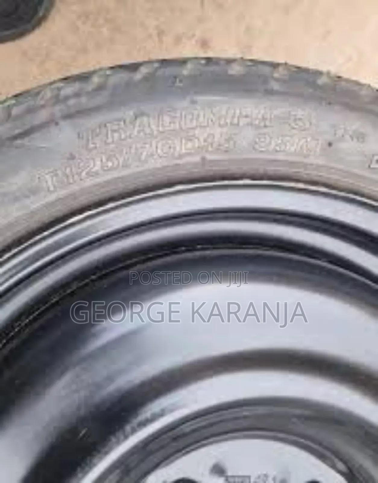 T125/70/D15 95m Donut Tyre Spare Wheel (5 Holes) Bridgestone