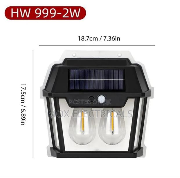 Solar Outdoor Wall Light (2 Bulbs) - thumbnail 6