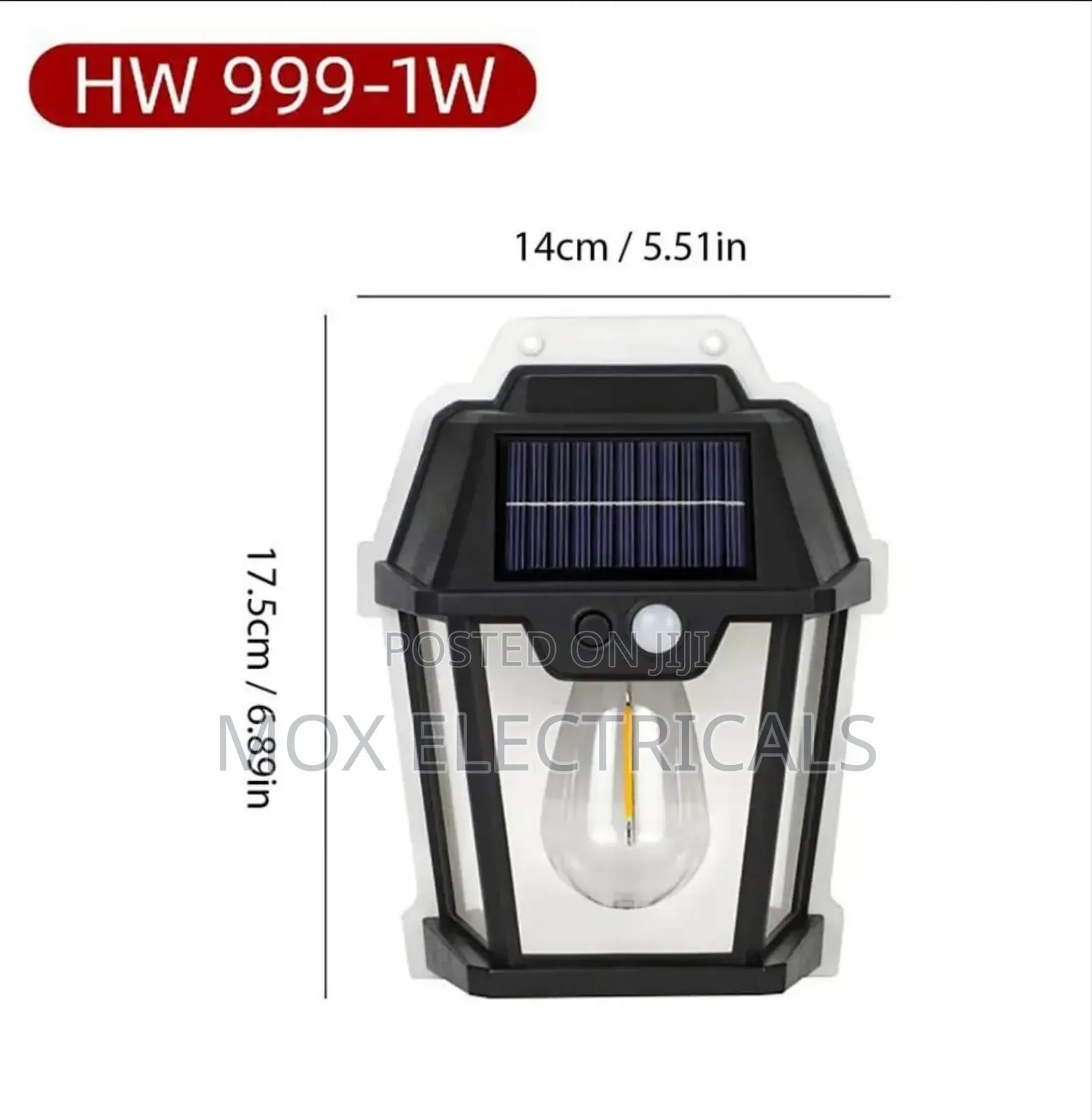 Solar Outdoor Wall Light (1 Bulb)