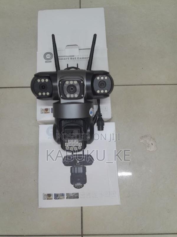 4G Simcard Dome PTZ Camera With 3 Lens 1080P
