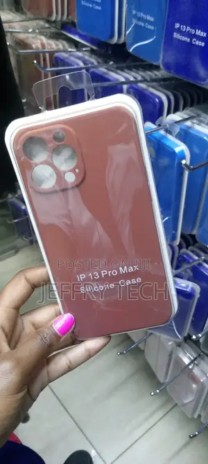 Brown iPhone 13 Pro Max Case Liquid Silicone Case, Full Body