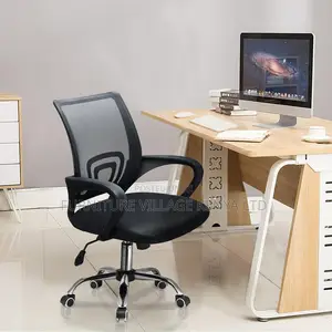 Office Seats; Swivel Clerical Mesh Office Chair in Black