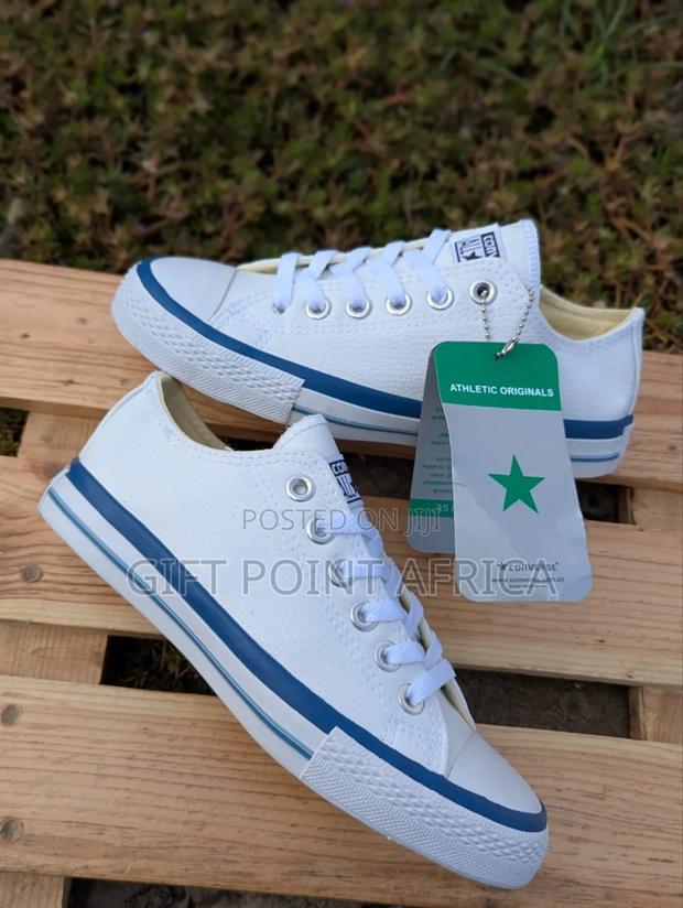 White Soft Leather Converse - thumbnail 2