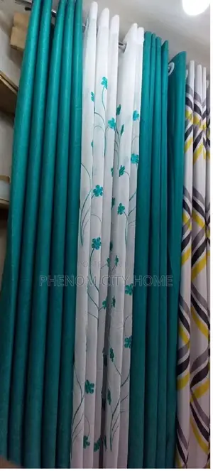 Polyester Turquiose Curtain Per Metre