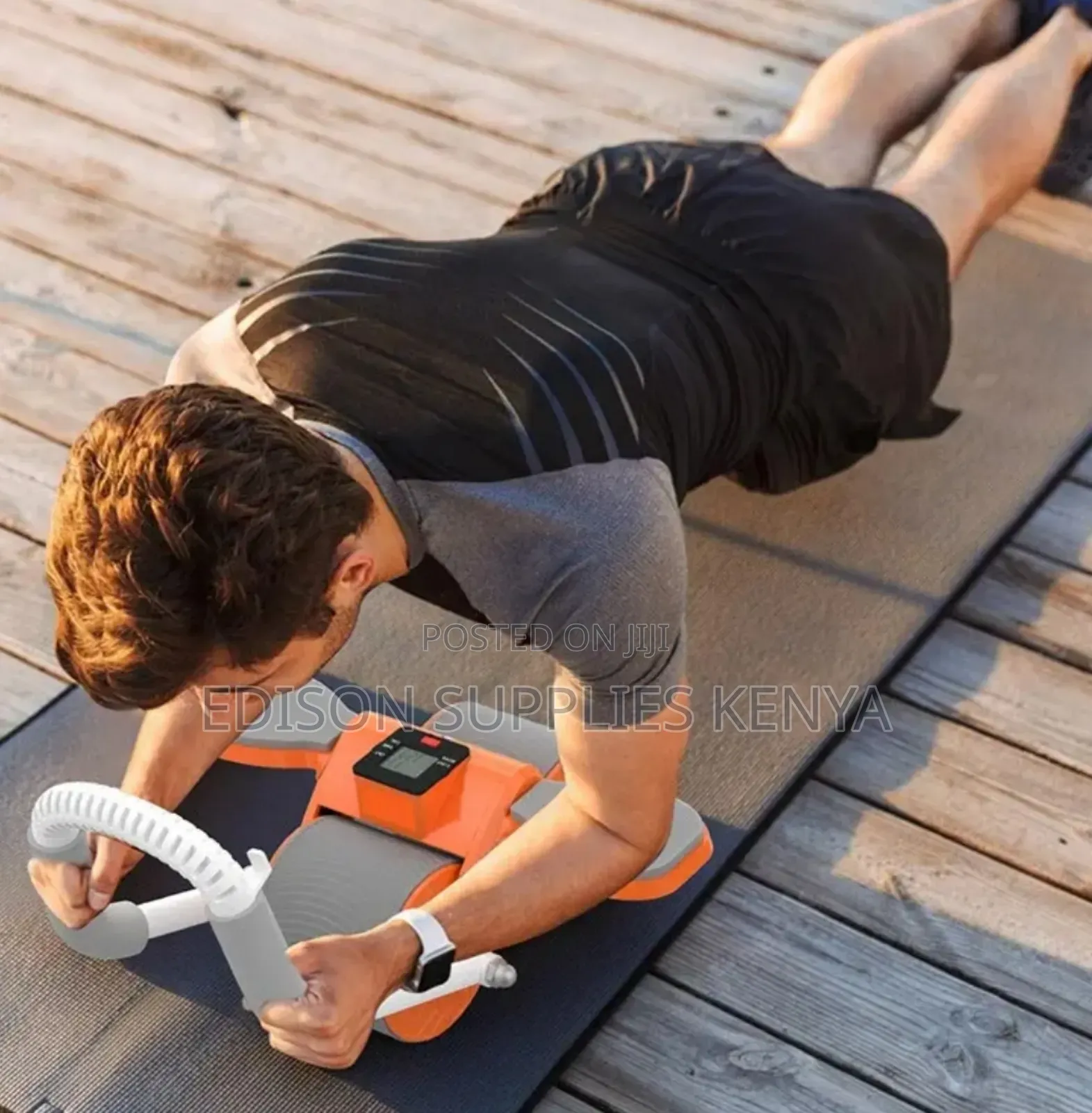Abs Roller Tummy Trimmer With Wheels Digital Timer