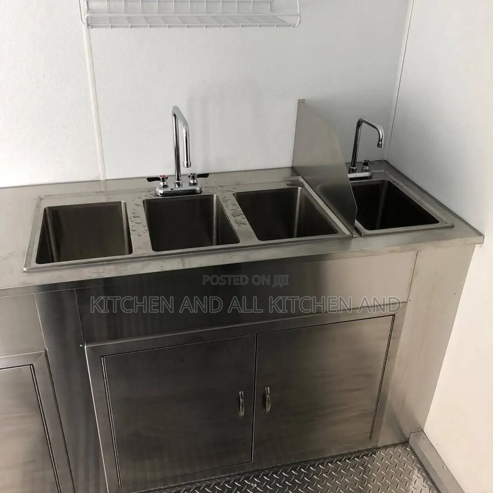4 Basin Sink,Stainless Steel