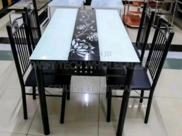 Executive White 4sitter Dinning Table - main view