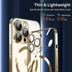 Magsafe Golden Titanium iPhone 15 Pro Case,Full Camera Cover