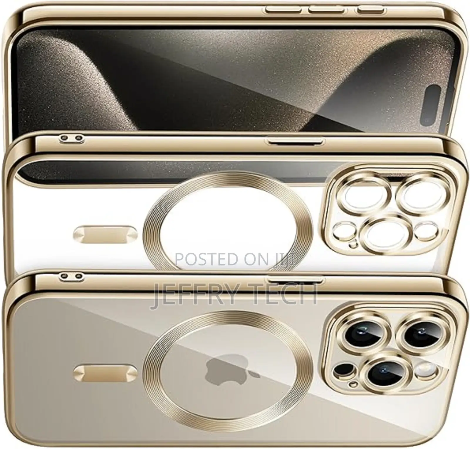 Magsafe Electroplated TPU Cover (Gold) for iPhone 15 Pro