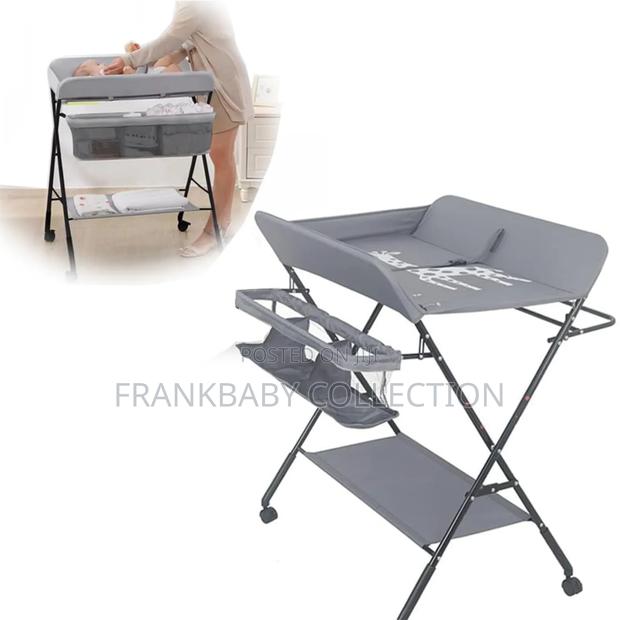 Diaper Changing Table With Wheels - Adjustable Height