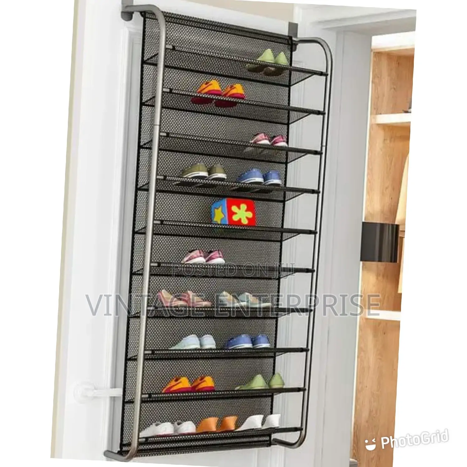 10 Tier Over the Door Shoe Rack