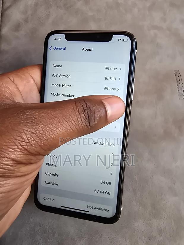 Apple iPhone X 64 GB Silver - thumbnail 4