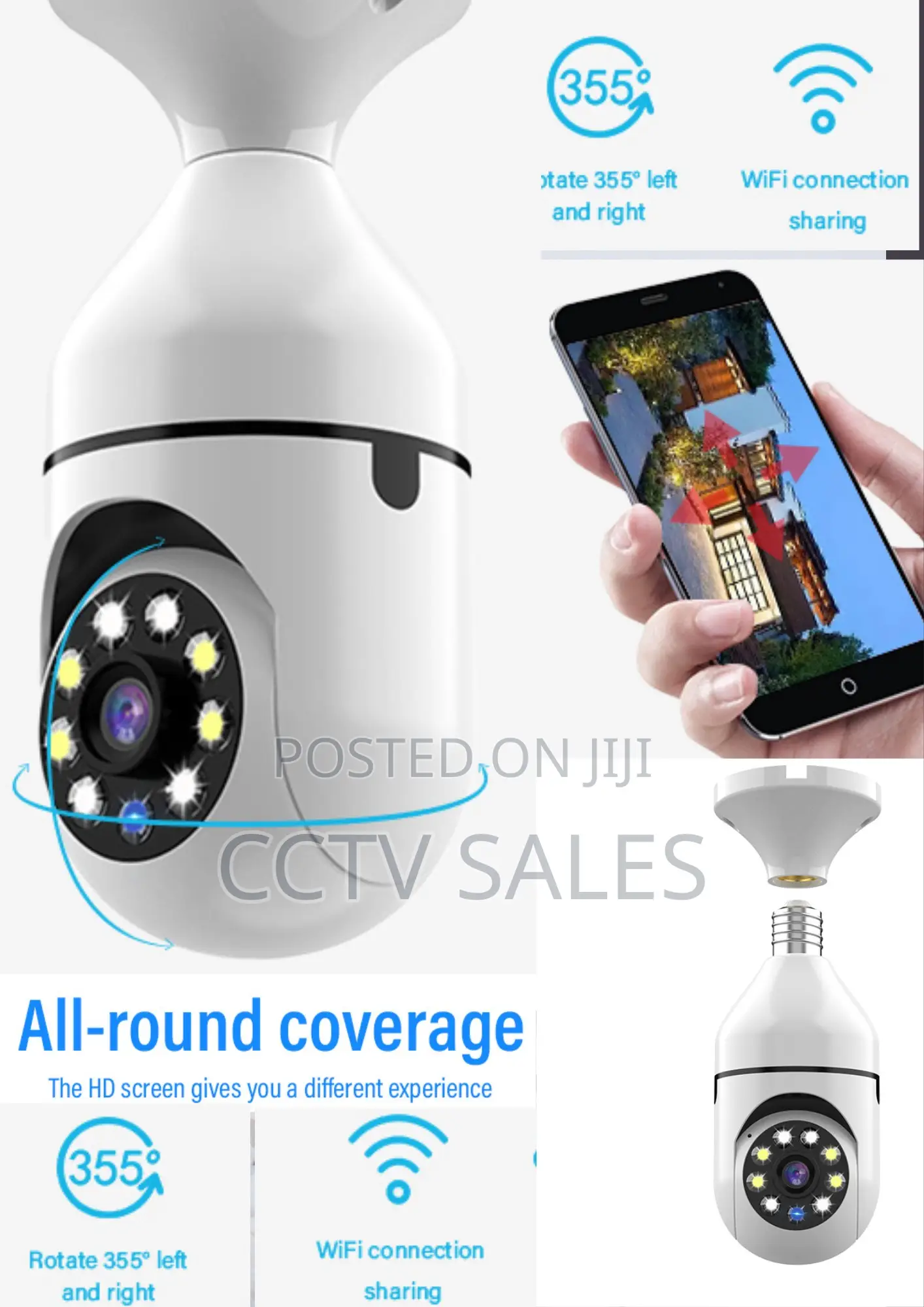 V380 Panoramic Nanny Bulb Camera