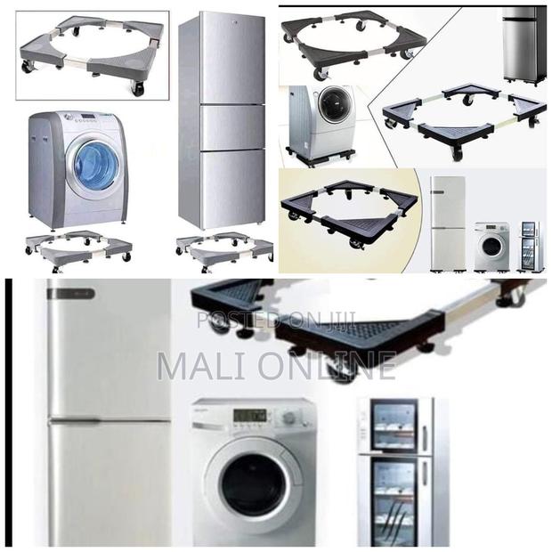 Adjustable Fridge/ Washing Machine Trolley Stand 56x56cm