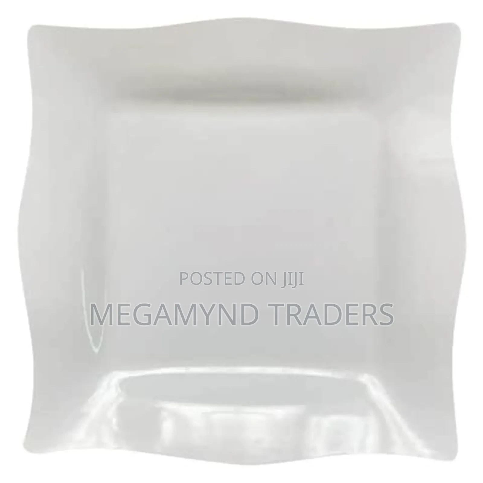 12pc Melamine Plates Square White