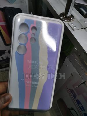Samsung Galaxy S24 Ultra Case Rainbow Striped Soft Silicone - thumbnail 2