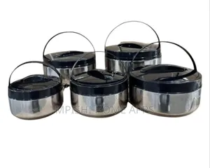 5 PCS Stainless Steel VEGAS Hotpots With Plastic Lids