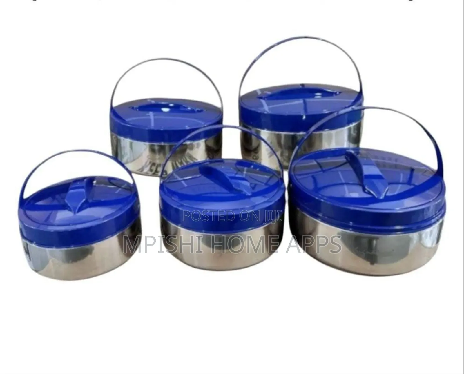5 PCS Stainless Steel VEGAS Hotpots With Plastic Lids