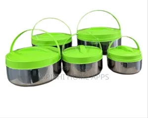 5 PCS Stainless Steel VEGAS Hotpots With Plastic Lids