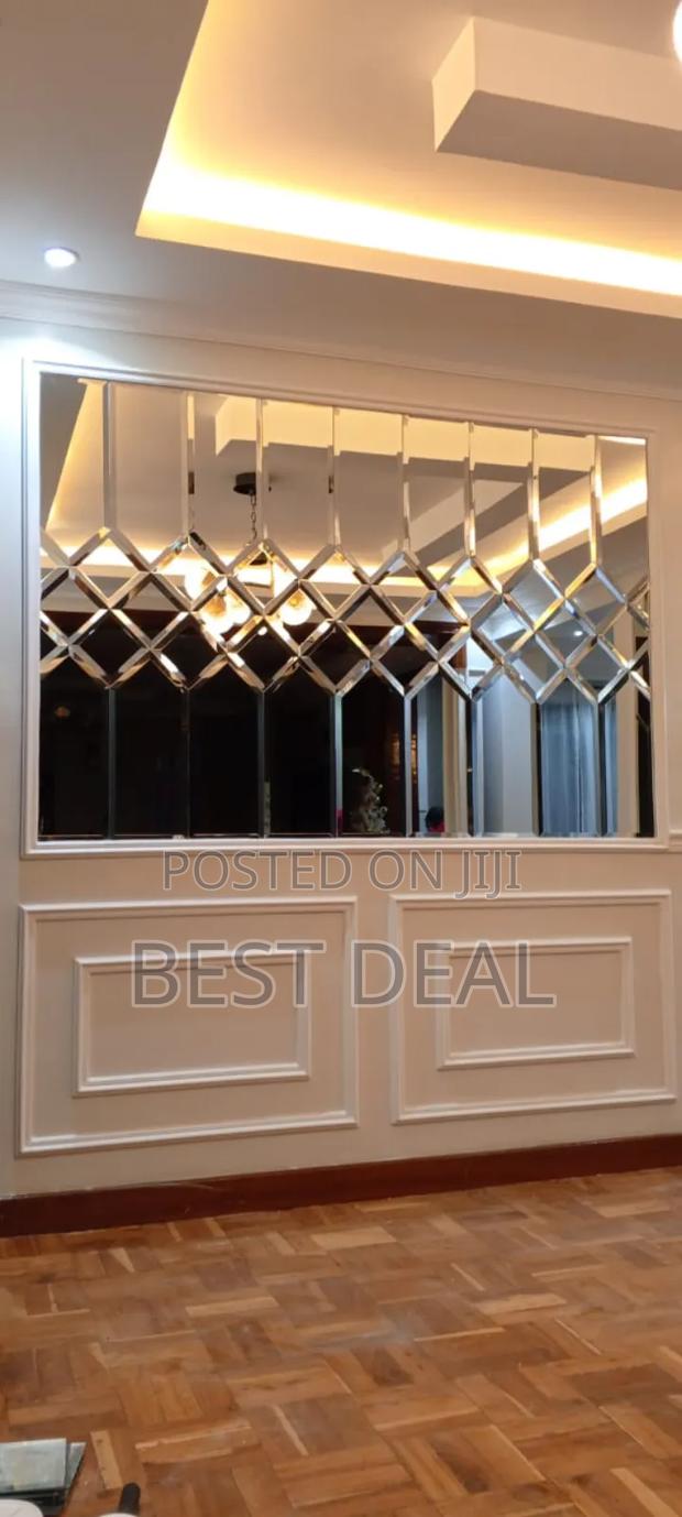 Beveled Mirrors and Waiscoting