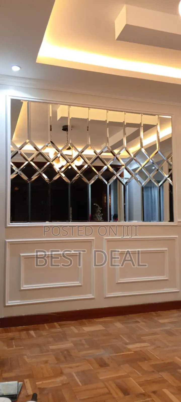 Beveled Mirrors and Waiscoting