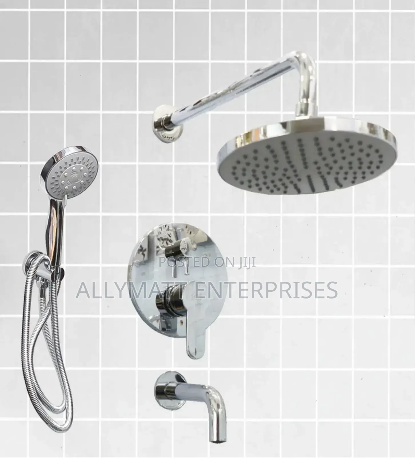 Silver 5way Concealed Shower Mixture