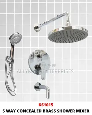 Silver 5way Concealed Shower Mixture