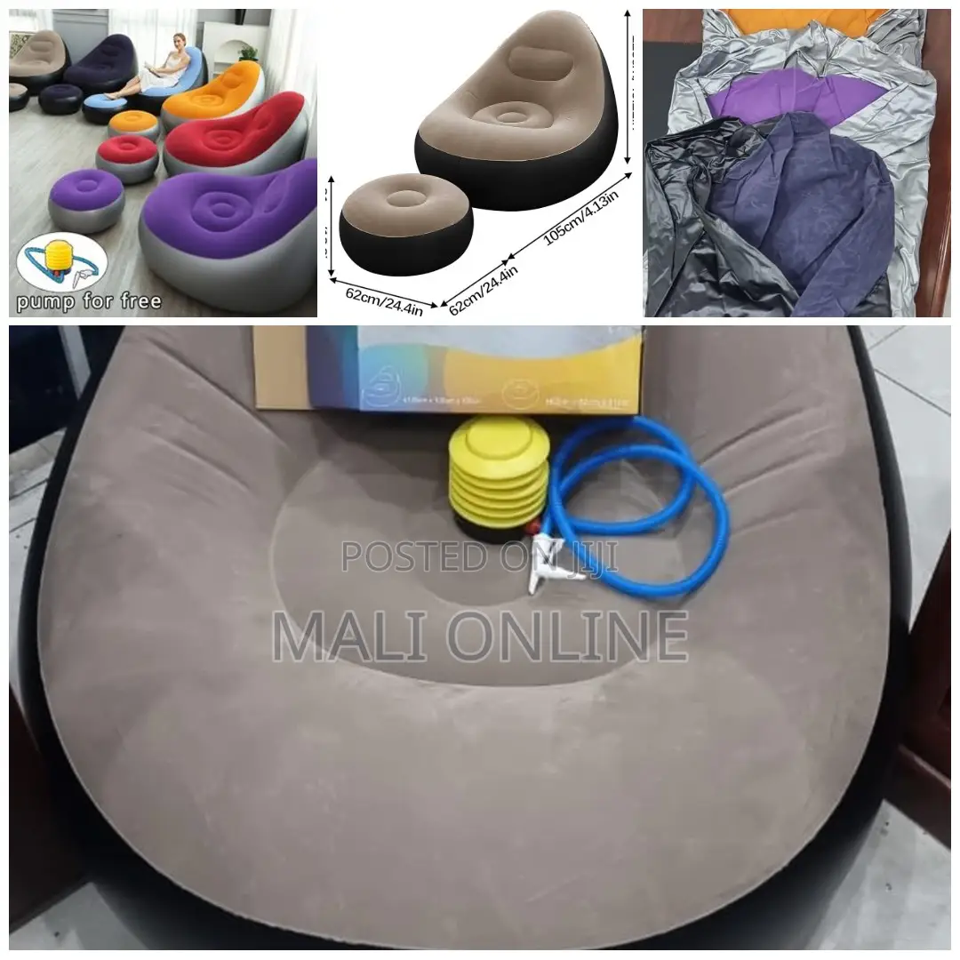 2in1 Inflatable Sofa +Foot Stool +Manual Pump