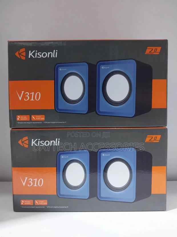 Kisonli 310 Wired Black Square Computer Speakers
