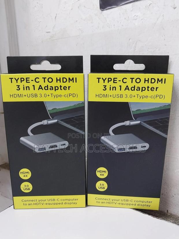 3 In1 Type C to Usb-C Hdmi Usb 3.0 Hub Adapter - thumbnail 2
