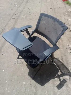 Black Fabric College Chair