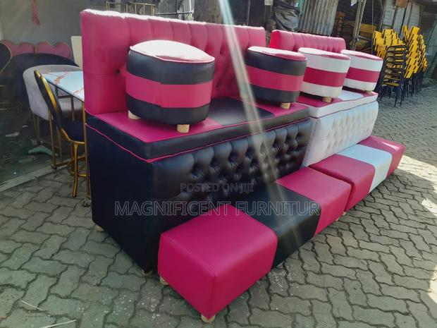 Pedicure Chairs Black and Pink - main view