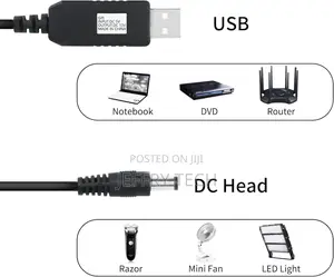 USB DC 5V to 12V Step Up Power Cable Power Supply USB Ca(1M)