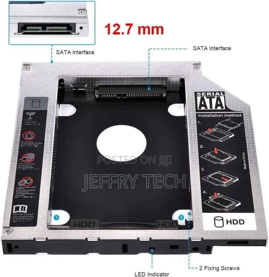 Zonic Caddy HDD 12.7mm Hard Drive 2.5 Inch With SATA Power/