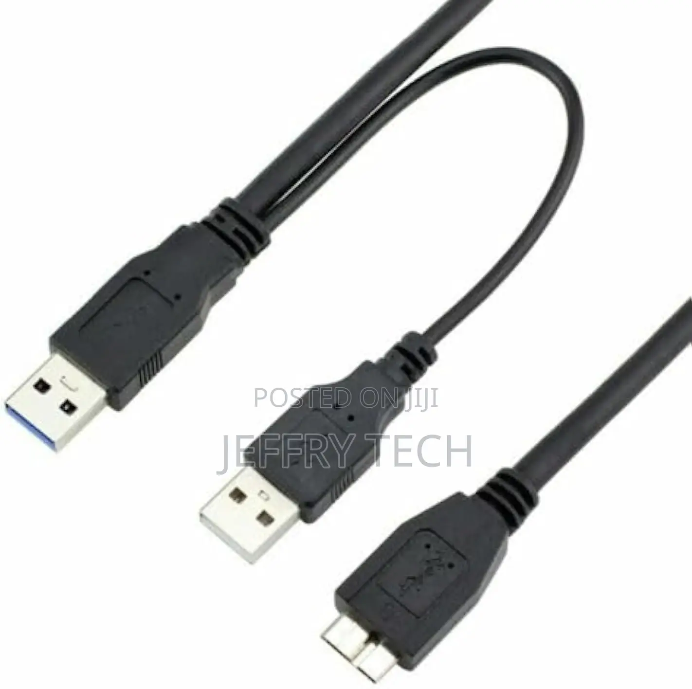 Hard Disk Cable 2x1 USB 3.0 DUAL Power Y Shape 2 Type a To
