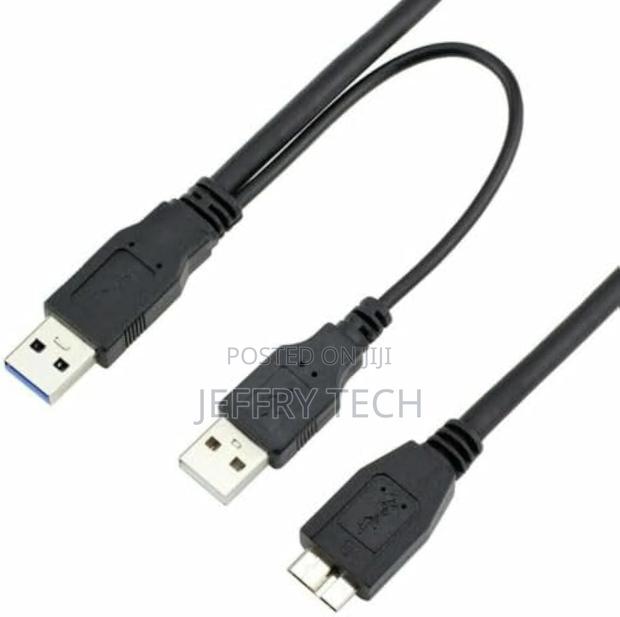 Hard Disk Cable 2x1 USB 3.0 DUAL Power Y Shape 2 Type a To - main view