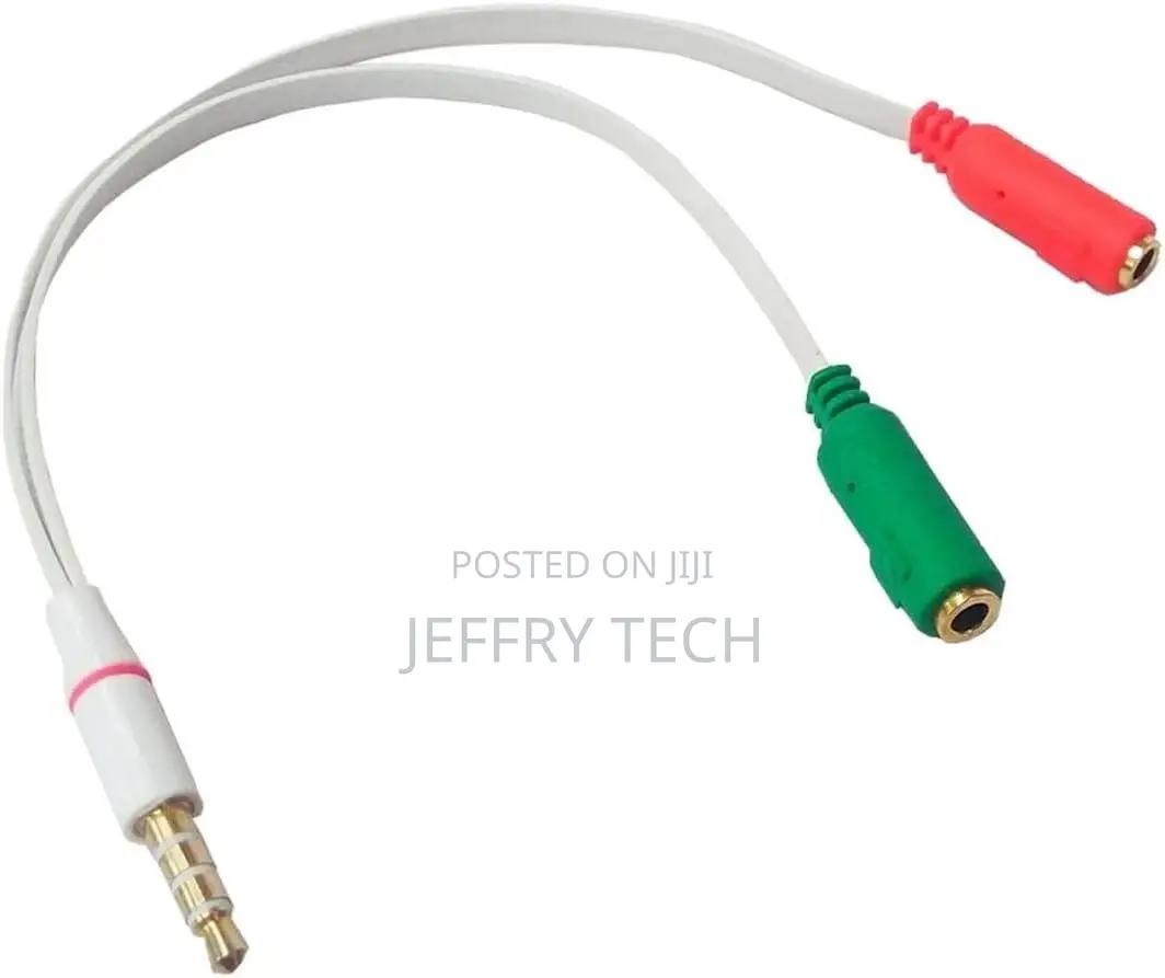 Zonic Audio Cable 3.5mm Stereo Audio 1 Male to 2 Female Mic