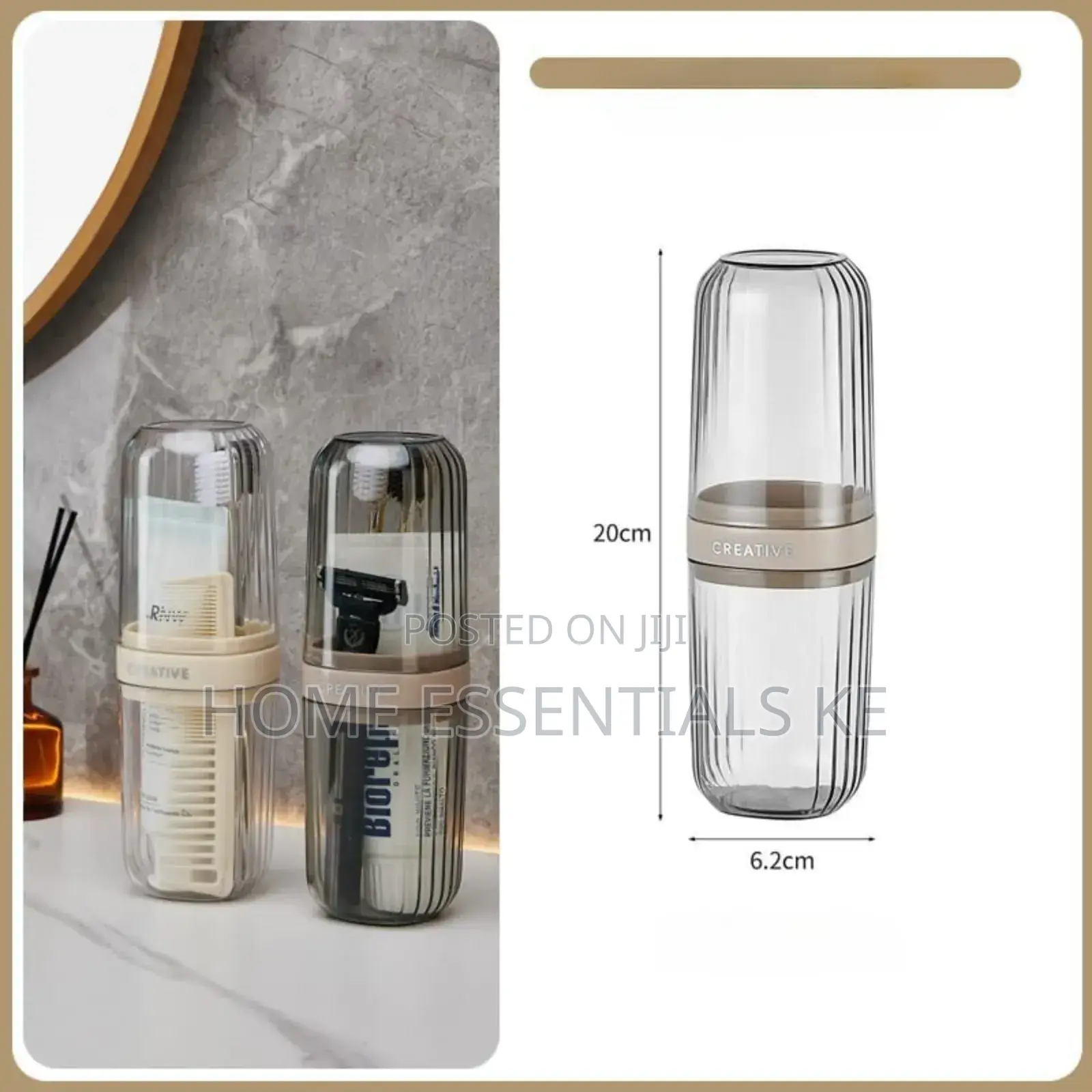 Acrylic Travel Toothbrush Holder
