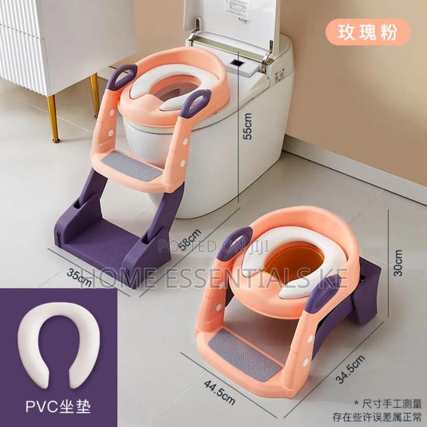 2-in-1 Toilet Trainer Seat With a Ladder and Potty - main view